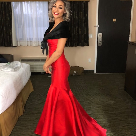 Red Ball Gown - Picture 2 of 5